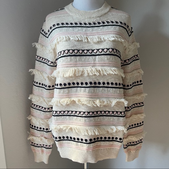 Stripe Fringe Sweater - Picture 3 of 7